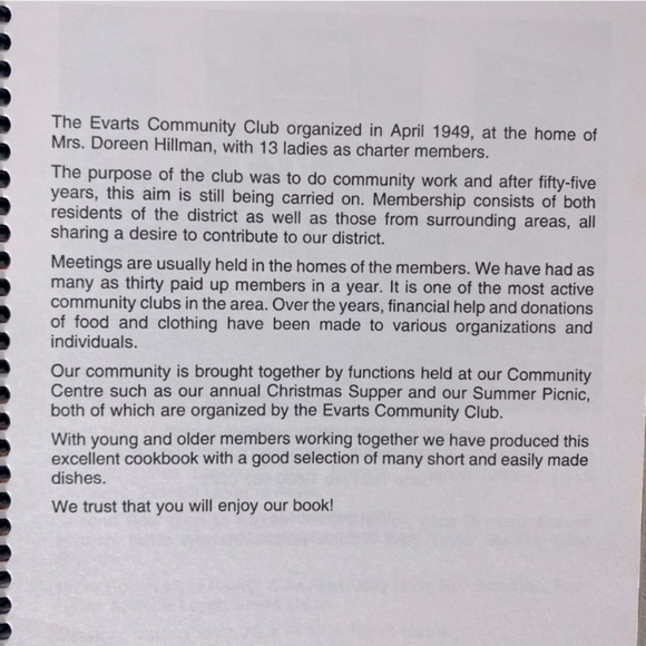 Vintage Evarts Community Club Out Of The Evarts Kitchen Cookbook - Picture 14 of 14